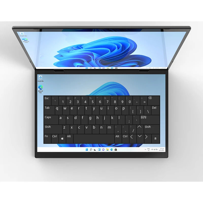 New L15 360° YOGA Laptop Intel N95 Dual 10.5 Inch IPS Touch Screen Windows 11 2 in 1 Tablet PC Notebook Office Mini Computer