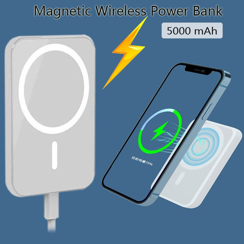 Wireless Power Bank Magnetic Powerbank PD20W Portable Fast Charge For iPhone 14 13 12 Xiaomi Samsung Magsafe Charger with Magnet