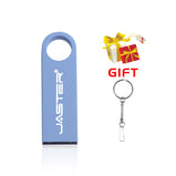 JASTER USB 2.0 Flash Drives Metal 64GB Free logo Black 32GB Pen drive 16GB Memory stick Free key chain U disk 8GB 4GB For Laptop