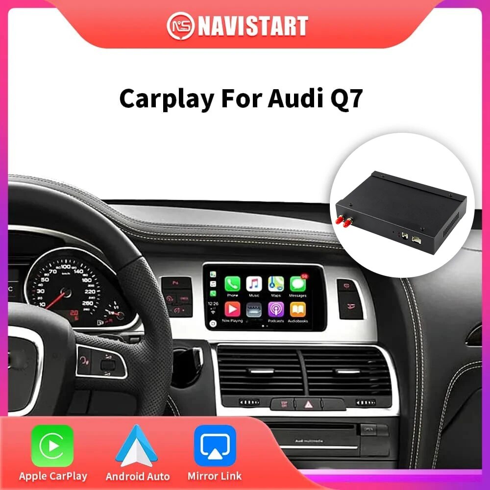 NAVISTART Wireless CarPlay Android Auto For Audi Q7 2010-2015 Mirror Link AirPlay Multimedia Car Play Functions