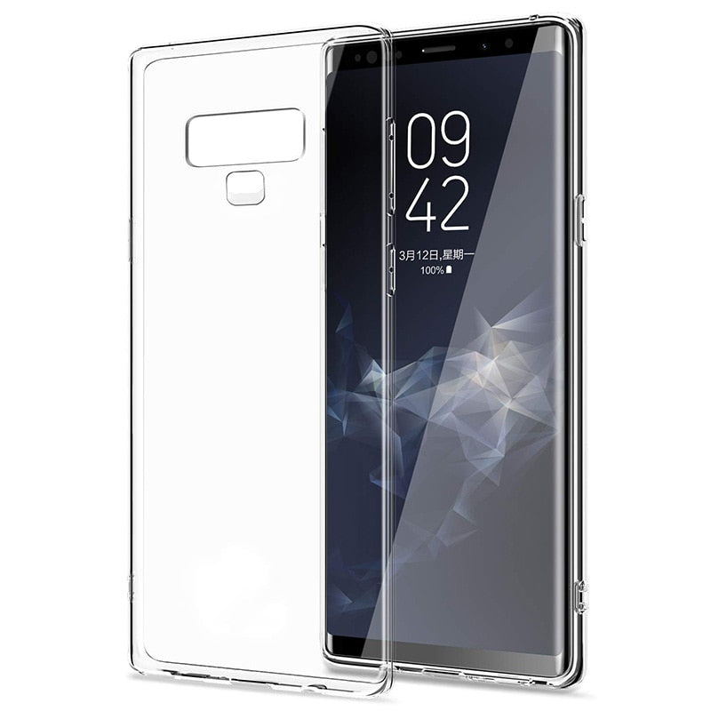 Crystal Clear Ultra Thin Slim Soft TPU Cases Covers for Samsung Galaxy Note9 Note 9 Phone Back Cover Transparent Gel GalaxyNote9