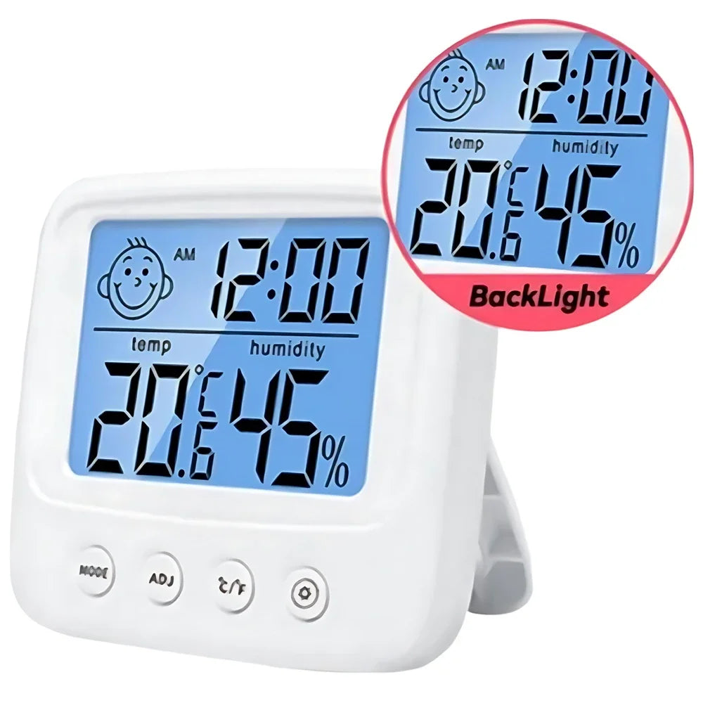 LCD Digital Temperature Humidity Meter Backlight Home Indoor Electronic Hygrometer Thermometer Weather Station Baby Room