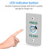 Waterproof Door Push Exit Button Gate Release Switch Opener COM NC NO LED Backlight For Door Access Control System Entry Outdoor