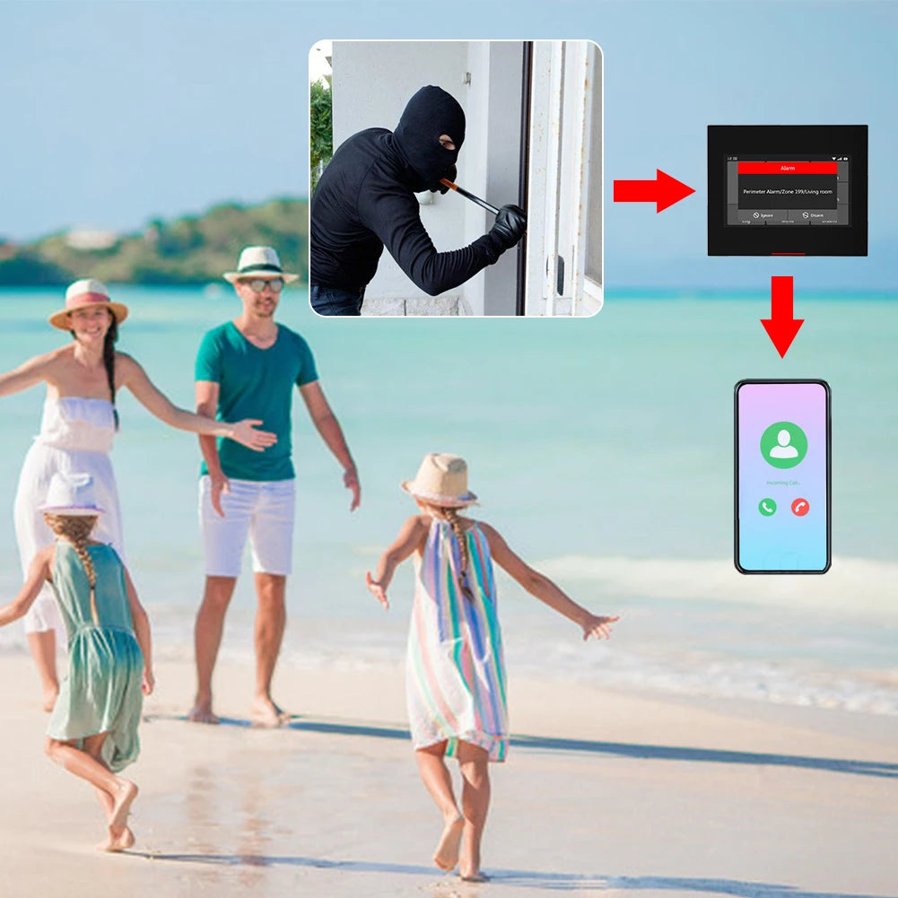 WIFI GSM Tuya Wireless Burglar Alarm System for Smart Home Camera PIR Motion Sensor Door Sensor Security Alarm Kit APP Control