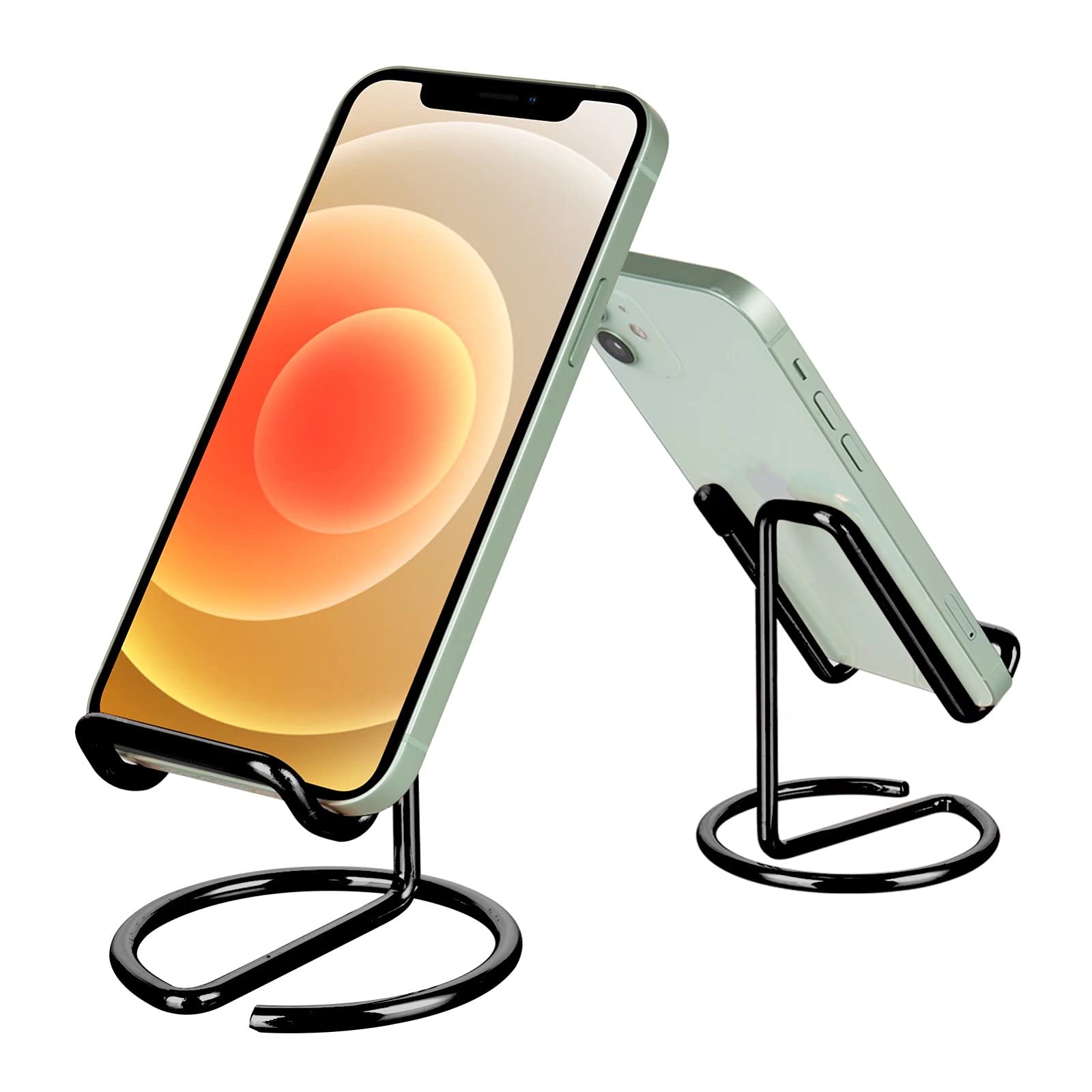 Cell Phone Stand for Desk, Business Card Holder,Cute Metal Cell Phone Stand, Metal Wire Cellphone Cradle Dock for Phone Tablet