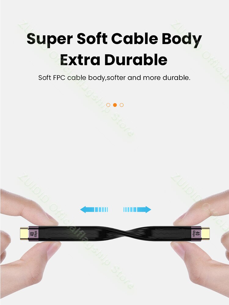 USB 4.0 Gen3 Thunderbolt 3 Data Cable PD 100W 5A Fast Charging USB C to Type C Cable 4K@60Hz Cable USB Tipo C 40Gbps Data Cabel