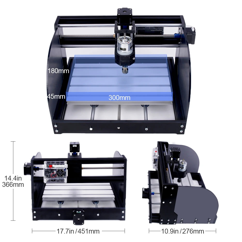CNC 3018Pro Max Woodworking Engraving Machine 7W-20W Laser 3-Axis GRBL Controller Engraving Machine For Carving Plastic  Acrylic