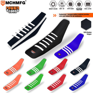 MCHMFG Rib Ribbed Gripper Seat Cover in Waterproof Set Protection Antislip Upset Apply to For SXF EXC KXF CRF YZF WR TC TE 001