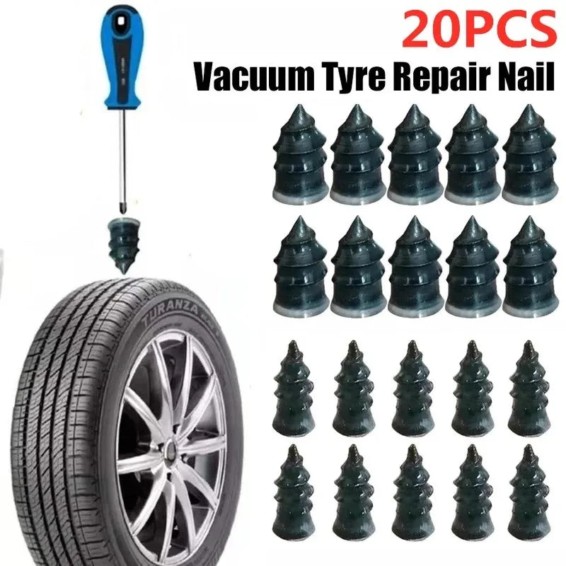 Vacuum Car Tyre Repair Rubber Nail Set Tire Screws Tubeless Repair Tools Kit for Motorcycle Truck