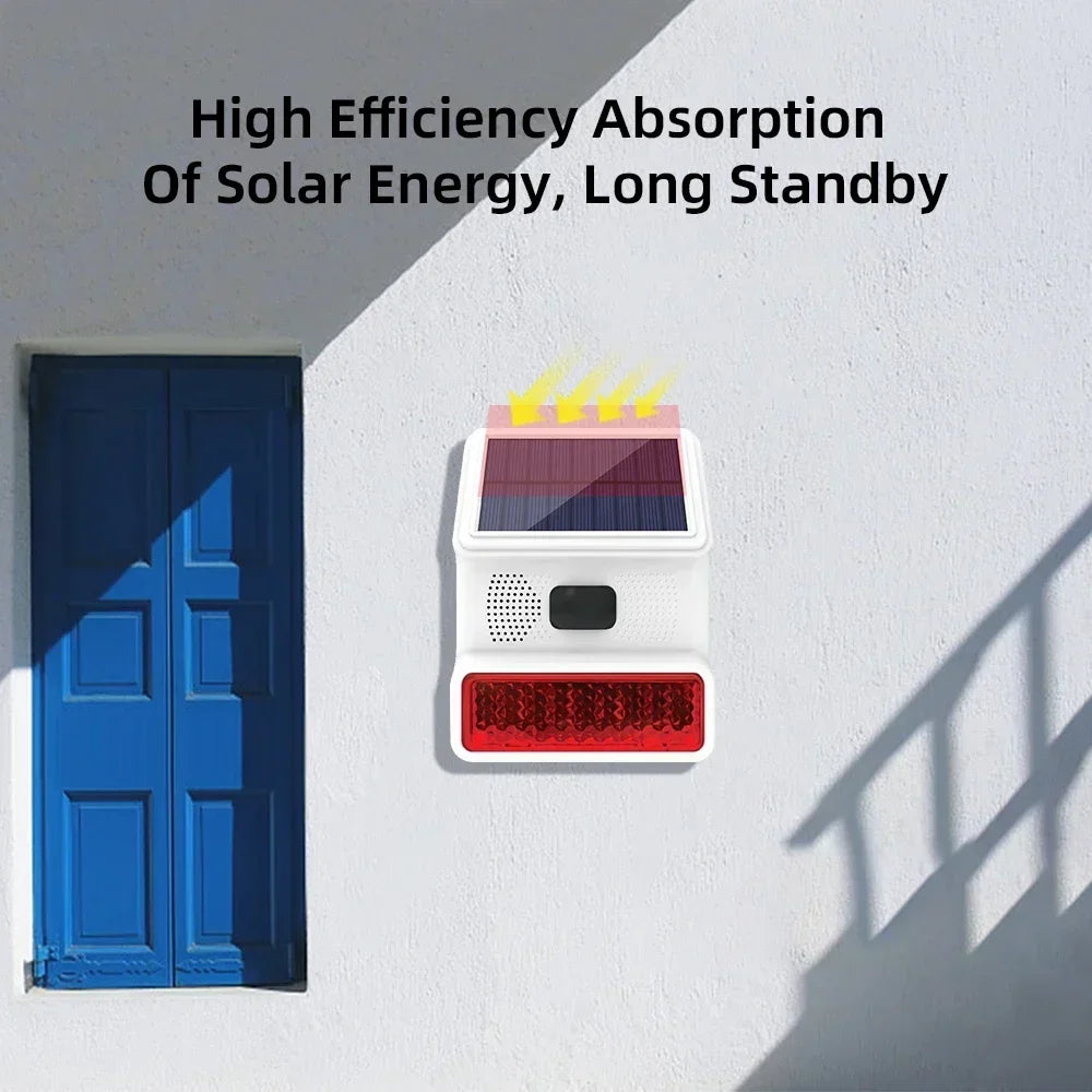 YUPA Wireless Outdoor Solar Waterproof Alarm For Family Alarm 433MHz Home Safety Alarm System Outdoor Siren External Alarm Siren