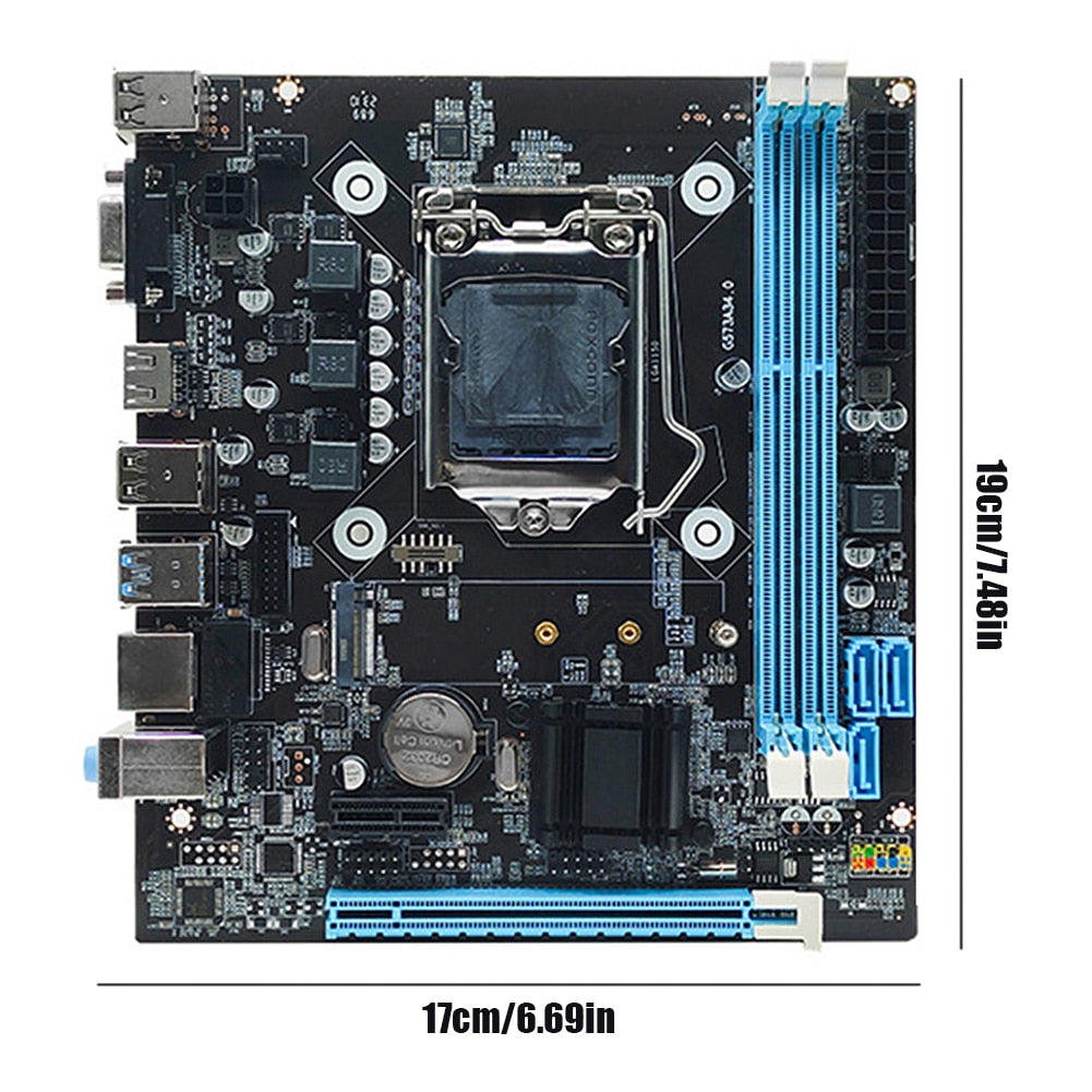 H81 Desktop Computer Mainboard 2 X 240-pin DDR3 SDRAM Slot Micro-ATX LGA1150 16GB I/O Interface VGA+HDMI-Compatible+RJ45 Port