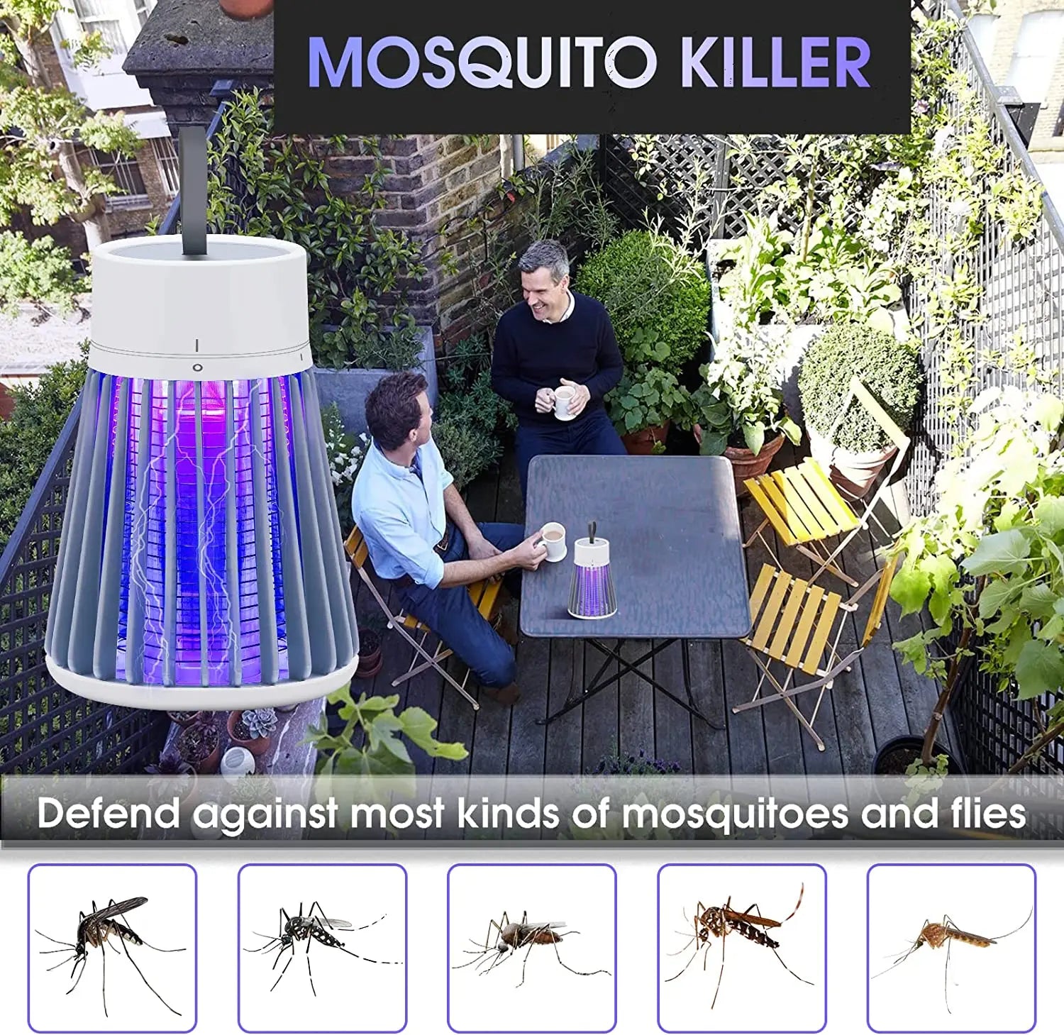 Electric Anti- Mosquito Lamp Insect Trap Chargeable Mosquito Repellent Rechargeable Killler Household Appliances Home