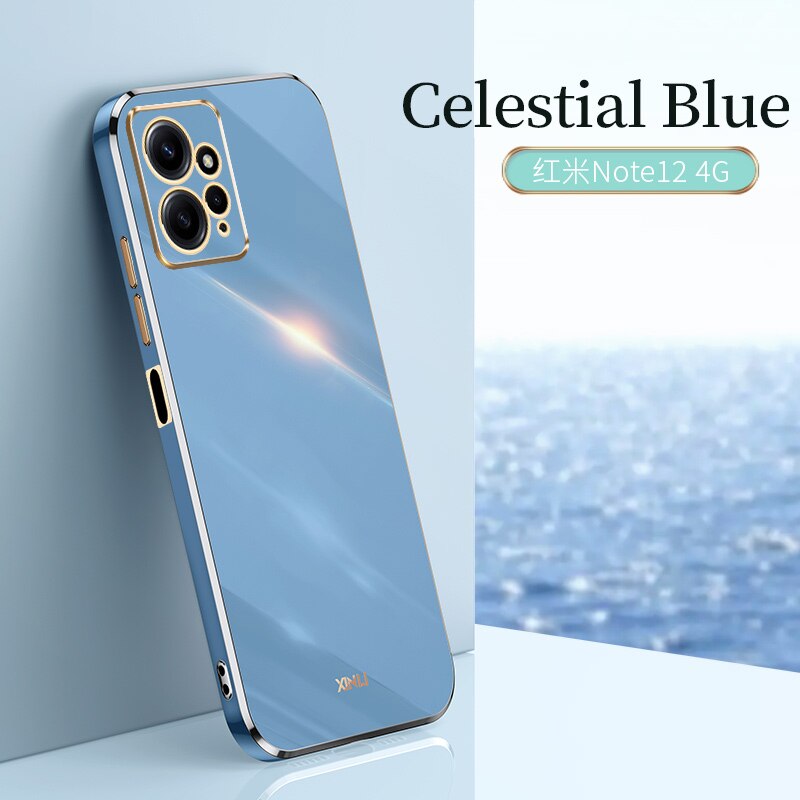 For Redmi note 12 4G Case Luxury Plating gilding Soft Silicone Cover For Redmi POCO X5 Pro Plus 12C K60E Xiaomi 13 12TPro Civi2