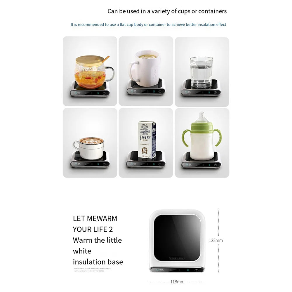 Mini Electric Coffee Mug Warmer for Home Office Desk Mat Beverage Cup Warmer Heating Pad Coasters Plate for Tea Cocoa Water Milk