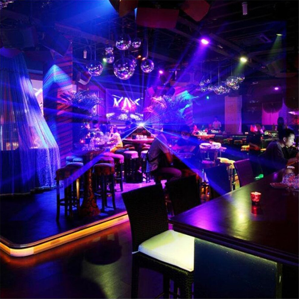 ALIEN DMX512 500mW Blue DJ Laser Projector Scanner Stage Lighting Effect Disco Party Bar Home Xmas Remote Light Show Lights