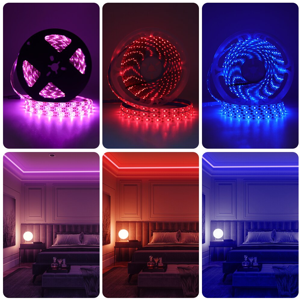 USB LED Strip Lights 5V 60LEDs/m 2835 Flexible Lamp Tape for TV Background Kitchen Bedroom Christmas Decoration Lighting Lamp
