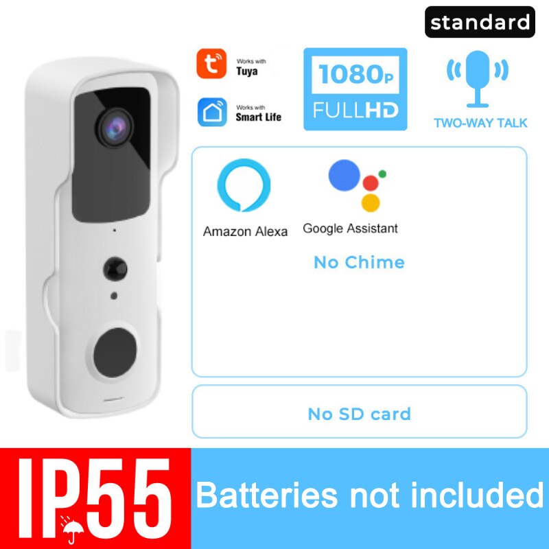 Tuya WiFi Video Intercom Doorbell Smart Home Wireless Doorbell Camera Monitor House Access Control System Work with Alexa Google