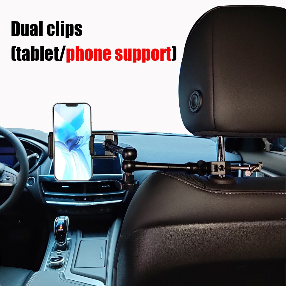 4-11 inch Tablet Car Holder Magic Arm Clamp with 1/4" Adapter for iPad Back Seat Supporter Stand Phone Tablet Accessories in Car