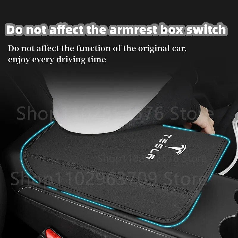 Car Central Control Armrest Box Protective Cover For Tesla Model 3 Model Y Interior Supplies Tesla Model Y 2023 Car Accessories