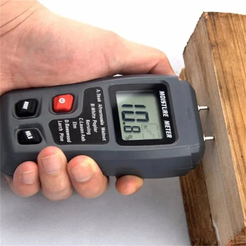 1PC MT10 Hygrometer Accurate Large LCD Display Wood Moisture Tester Digital Wall Moisture Detector Wood Moisture Meter Tools