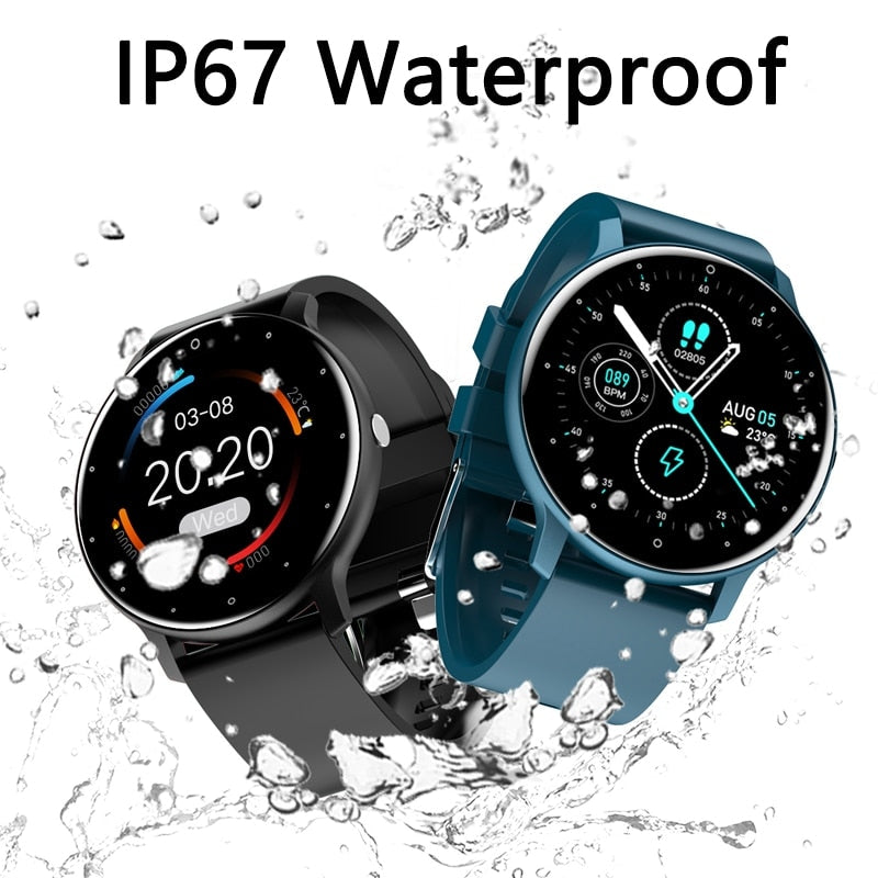 LIGE Smart Watch Men Women Full Touch Screen Sport Fitness Watch Man IP67 Waterproof Bluetooth For Android IOS Smartwatch Men