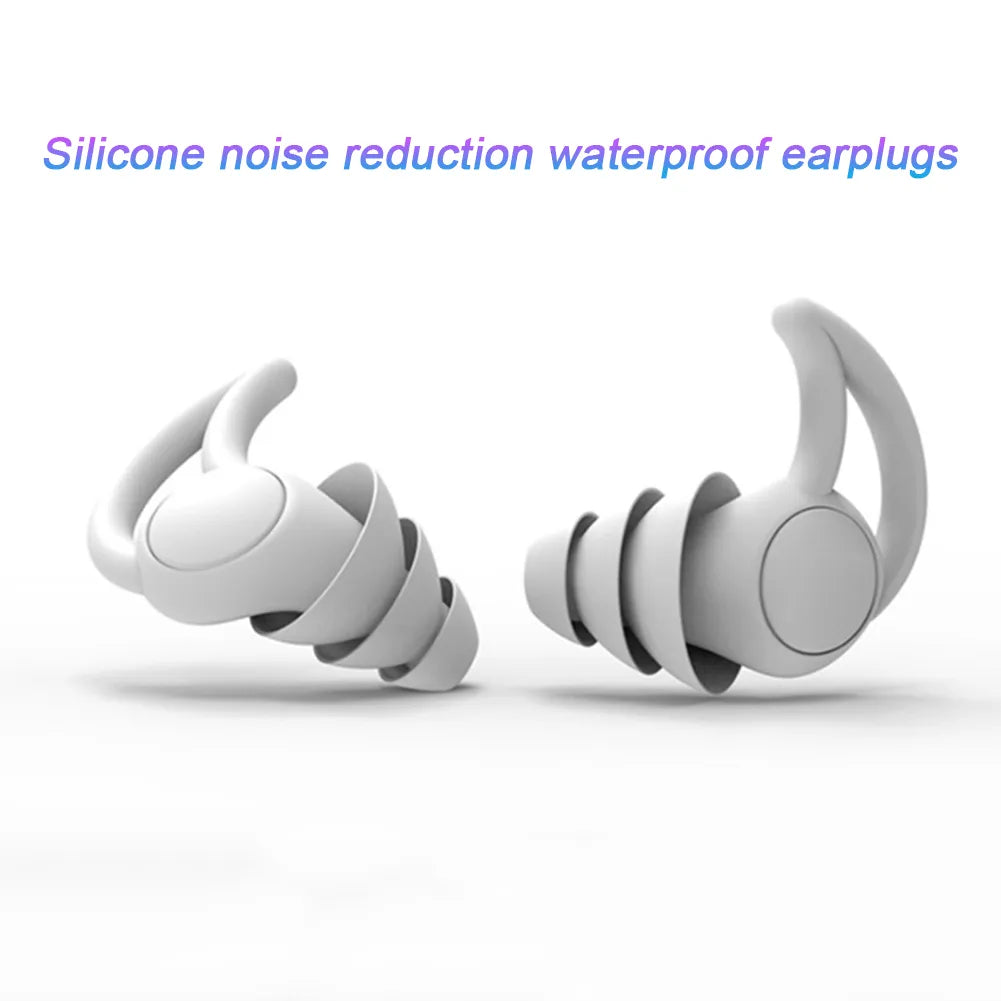 Soft Silicone Sleeping Ear Plugs Sound Insulation Ear Protection Anti-Noise Plug Sleep Noise Reduction Swim Waterproof Earplugs