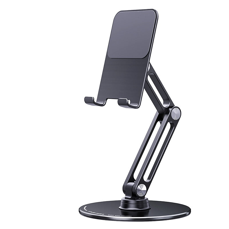 Kimdoole Metal 360° Rotating Tablet Holder Stand Use for Ipad Laptop Cellphone Smartphone Mobile Phones Telephone Reader