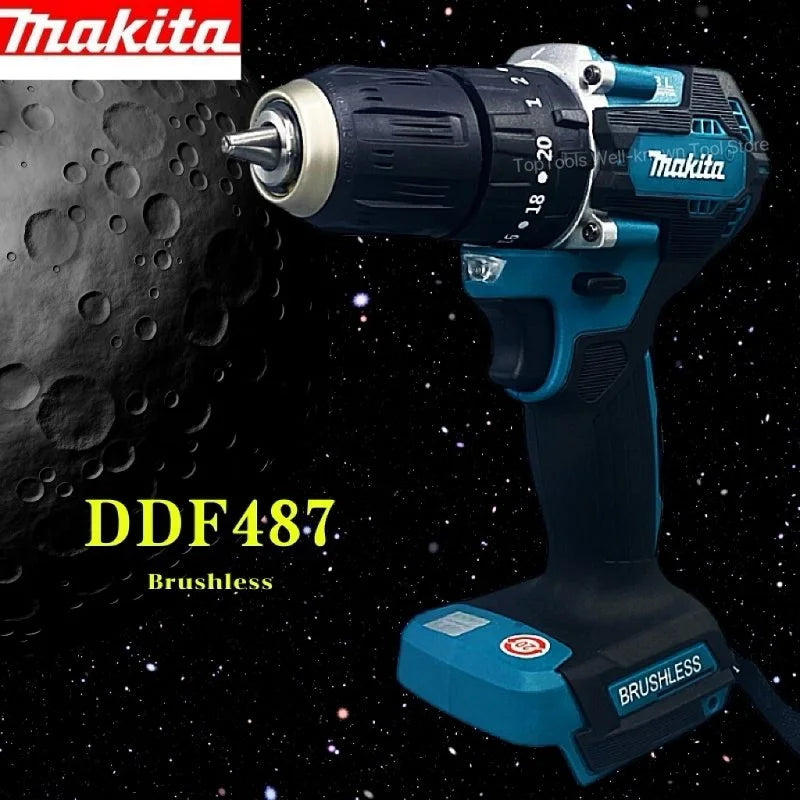 Makita DDF487 Cordless Driver Drill 18V LXT Brushless Motor Compact Big Torque Lithium Battery Electric Screwdriver Power Tool