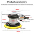 5" 6" Inch Pneumatic Polishing/Grinding Machine Orbital Sander Machine Grinder for Car Paint Care Rust Removal Tools Waxing Tool