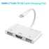 Lightning to HDMI Adapter for iPhone iPad to TV Dual USB OTG Adapter iPhone Microphone Adapter for Live-Streaming with Charging