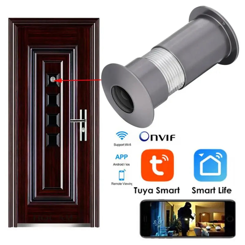 Tuya Video Peephole Wifi Camera Motion Detection Door 1.8mm Lens Viewer Video-eye Wireless Intercom Home Security Auto Record