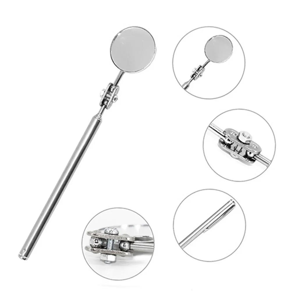 30mm/50mm Portable Car Telescopic Detection Lens Inspection Round Mirror Car Angle View Pen For Auto Inspection Hand Repair Tool