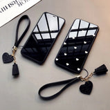 Glass Case For OPPO Reno 7 Pro SE Lite 7Z 4G 5G Fashion Love Heart Hard Phone Cover
