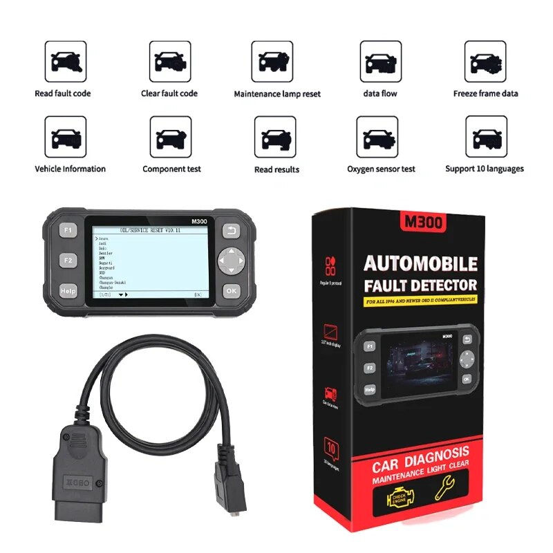 M300 OBD2 Scanner Check Engine Code Reader Scan Tool with EPB Oil Light Reset Airbag Car Diagnostic Scanner Code Reader Supplies