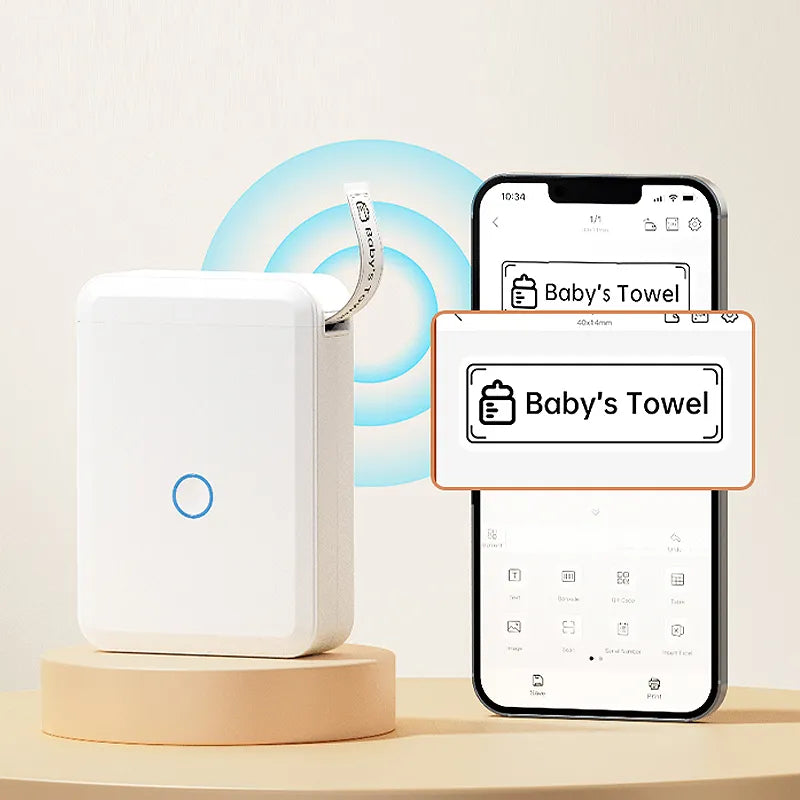 Niimbot D110 Portable Pocket Label Printer / Bluetooth Wireless Handheld Mini Thermal Label/Price Printer For Office/Home/Store
