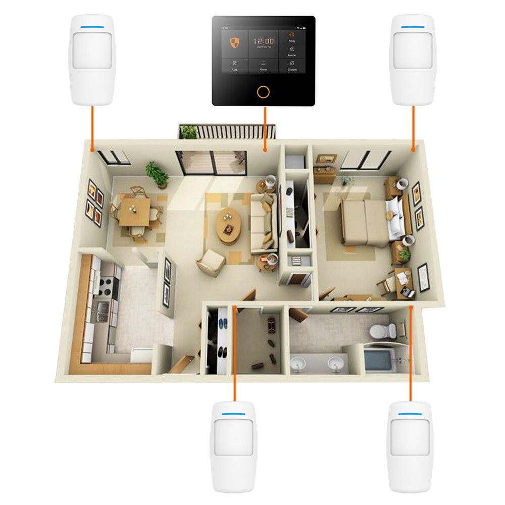 Staniot PIR Motion Sensor Smart Home Human Infrared Detector Compatible 433Mhz Wireless Security Alarm System Work with Alexa