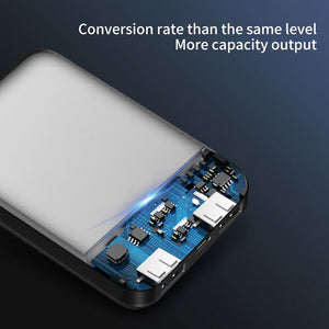 Floveme 10000mAh Mini Power Bank Cell Phone Portable Charger LED Powerbank For Xiaomi External Mobile Battery Poverbank 2023 New
