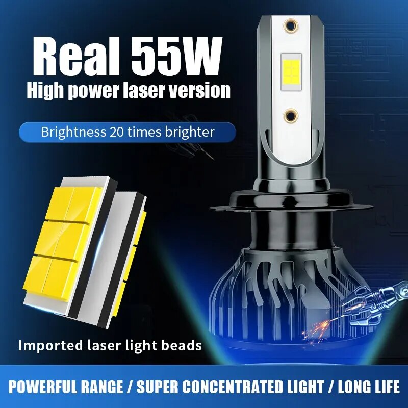 H4 H7 LED Mini Canbus 160W 60000LM H1 9005 HB3 9006 HB4 H8 H9 H11 Fog Lights Car Headlight Led Waterproof Auto Bulbs 6000K 8000K