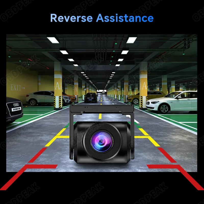 6M/10M/15M 1080P Vehicle Camera 2.5mm waterproofing Automatic Reversing Rearview Mirror Cam Only for DVR Dashcam T30