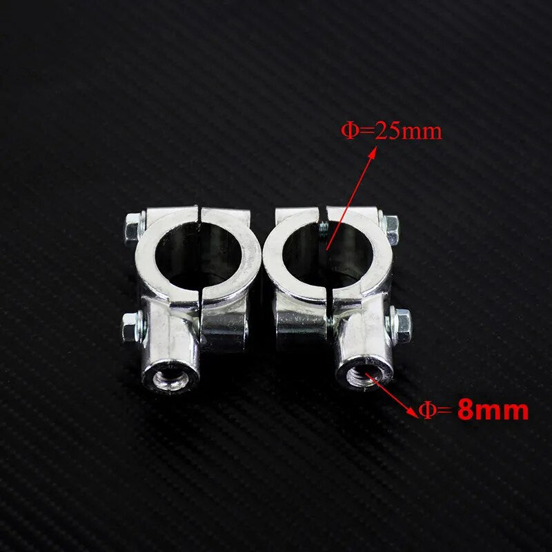 2PCS Motorcycle Accessories Mirror Mount Clamp Rear View Holder CF Moto Cross Motocykl Dirt Pit Bike Pitbike 25mm 22mm 10mm 8mm