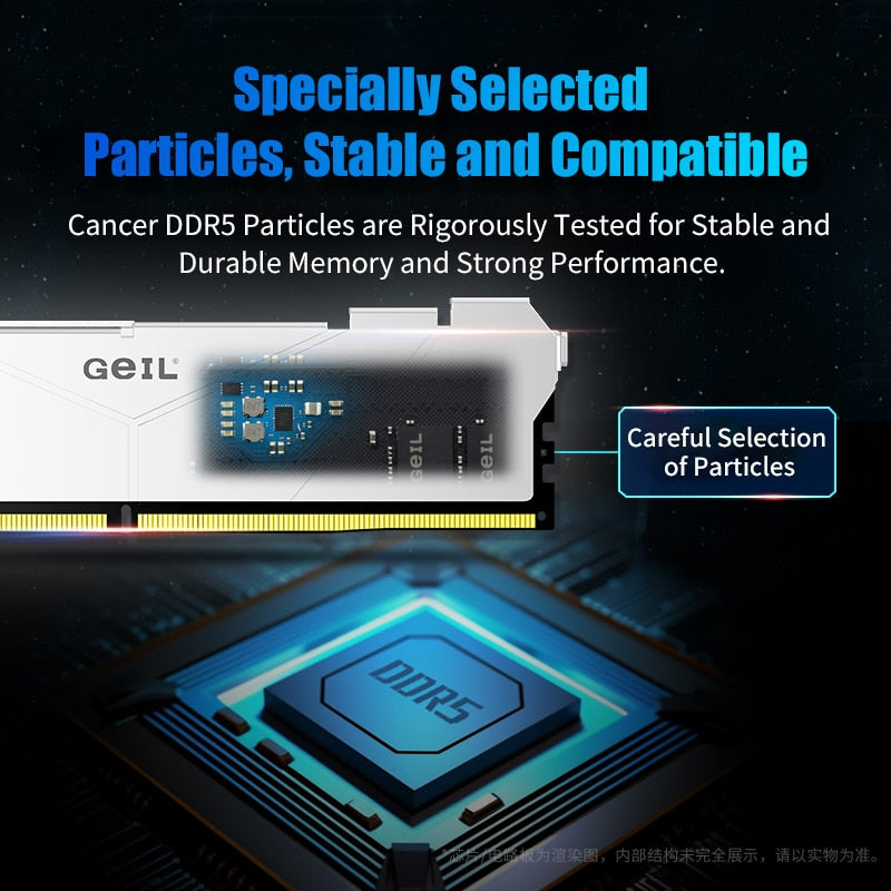 GeIL Memory Ram ddr5 5200MHZ 5600MHZ 6000MHZ Support XMP 1.25/1.35V 6400MHZ 6800MHZ RAM 16GB 32gb for Desktop PC Memoria RAM