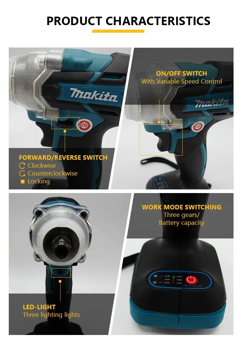 2024 new Makita DTD173 18v Electric Cordless Impact screwdriversTorque Wrench Wireless Drill Tool  Power 180N Brushless