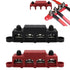 48V 250A 4 Way Bus Bar Ground Distribution Block Panel M8 M10 Terminal Studs Car Truck Boat Power Distribution Block