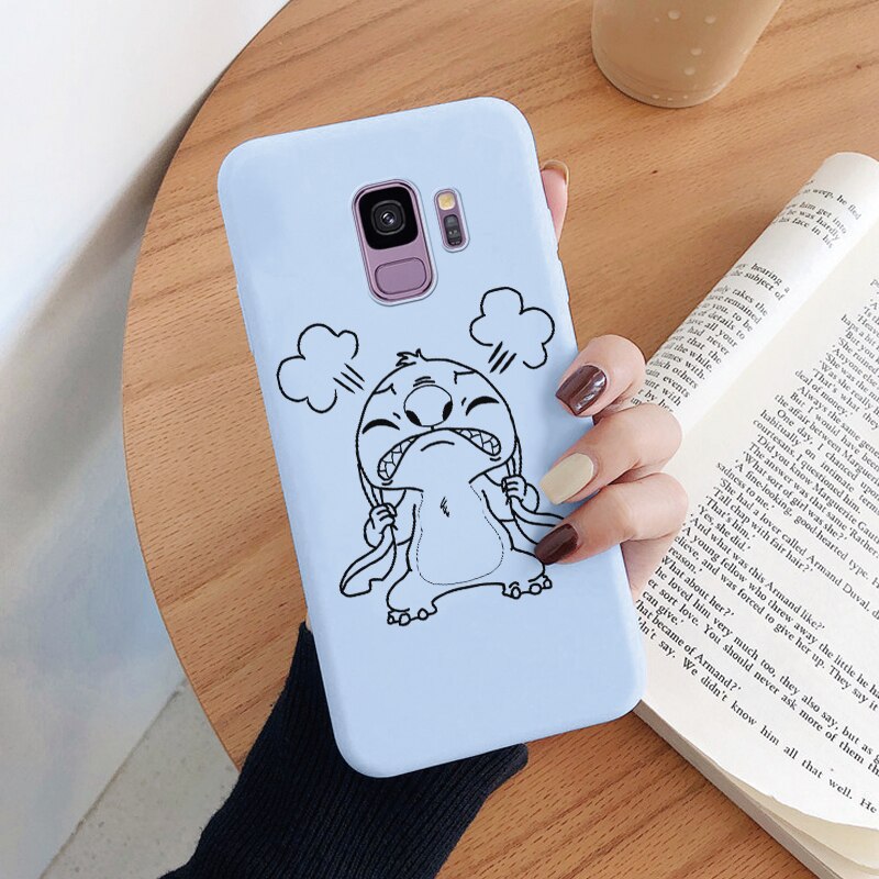 For Samsung Galaxy S9 S 9 Plus Camera Protect Soft Cover Silicone Cute Cartoon Lilo Stitch Phone Case Funda For Samsung S9+ Capa