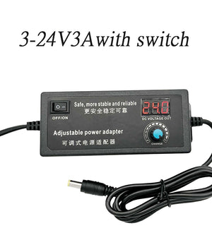 Adjustable AC to DC power supply 220V to 12V 3V 5V 6V 9V 12V 15V 18V 24V 1A 2A 3A 5A Universal Adapter