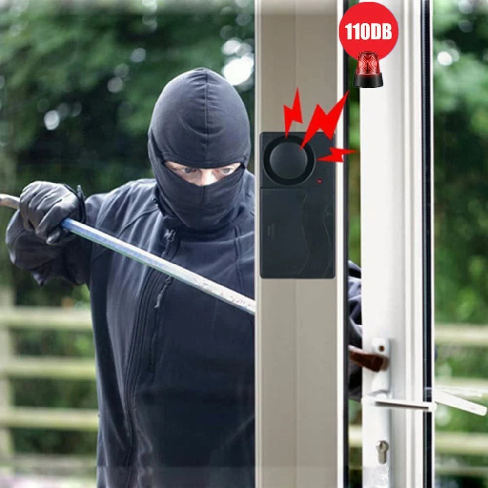 Hollarm Wireless Vibration Alarm Anti-Theft Alarm Door and Window Alarm with Remote Motorcycle Bicycle Security Sensors