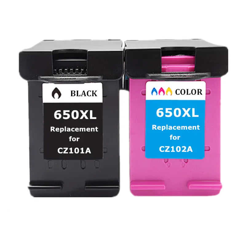 Compatible 650XL Ink Cartridge Replacement for HP 650 HP650 XL for hp Deskjet 1015 1515 2515 2545 2645 3515 4645 Printer