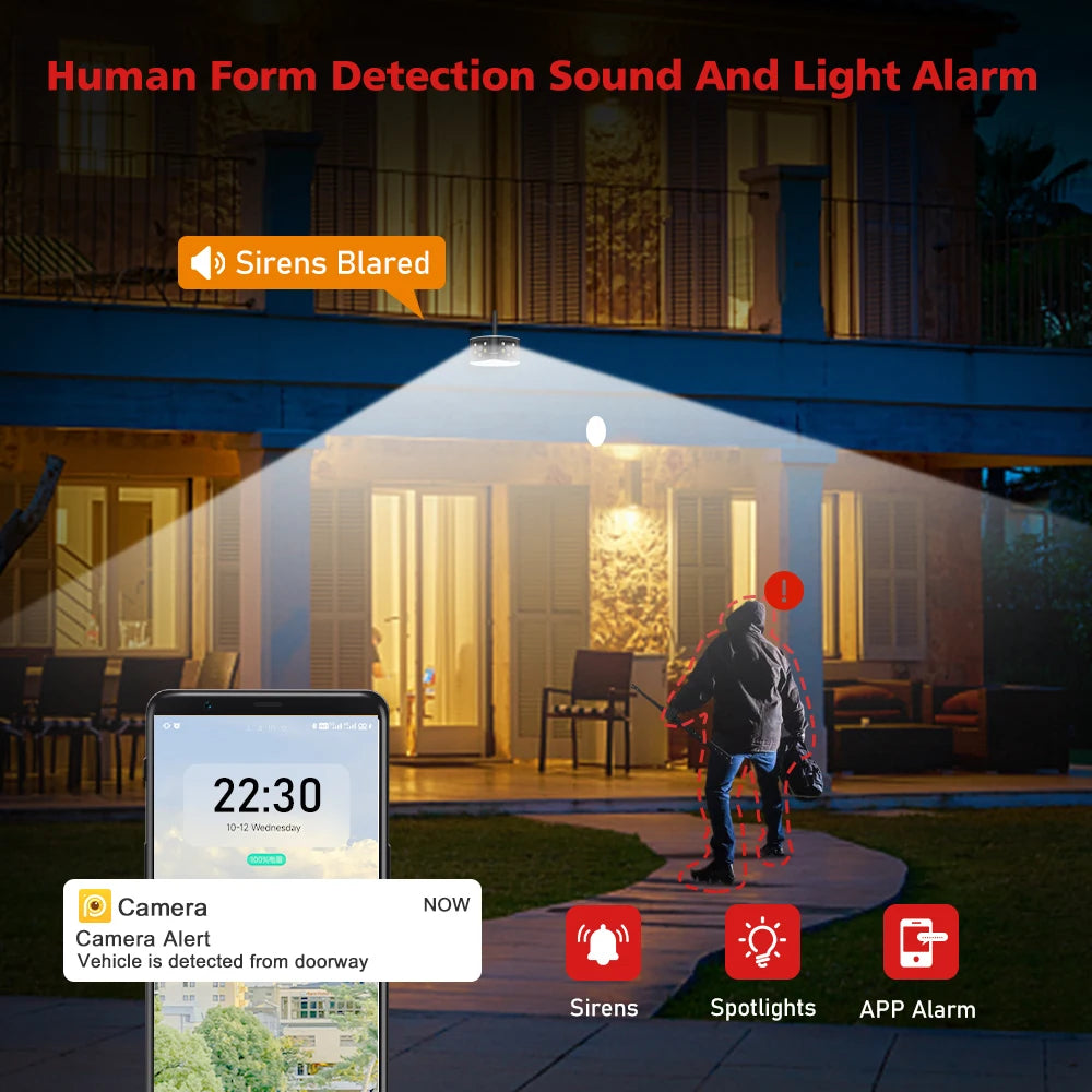 BOAVISION Outdoor 4K 8MP 6MP 180° Ultra Wide View Angle Panoramic WIFI Dual Lens Fixed IP Camera AI Human Detection Security Cam