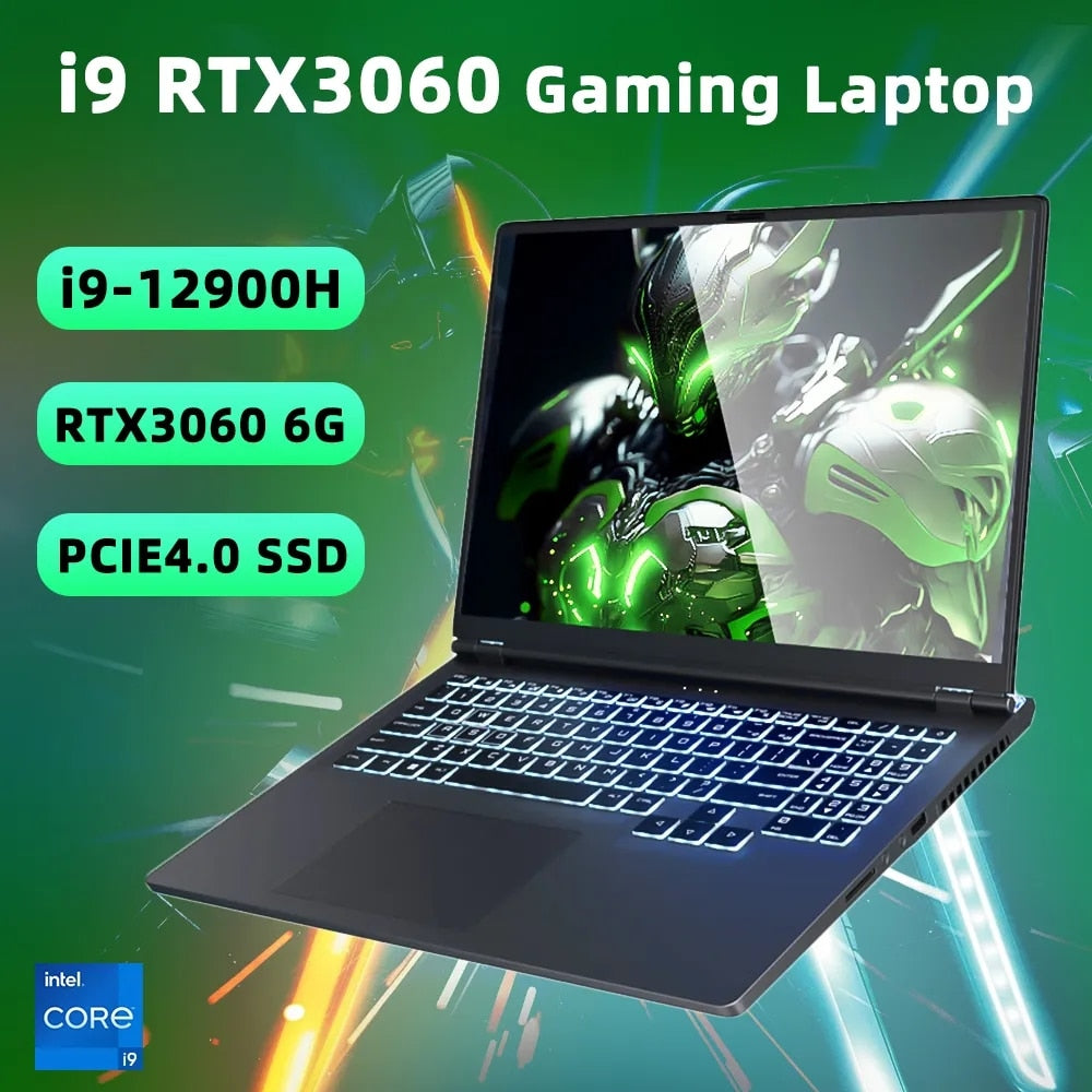 Topton L8 New Gaming Laptop i9 12900H i7 NVIDIA RTX 3060 6G 16 inch 2.5K IPS Windows 11 PCIE4.0 Notebook Gamebook WiFi6 BT5.2