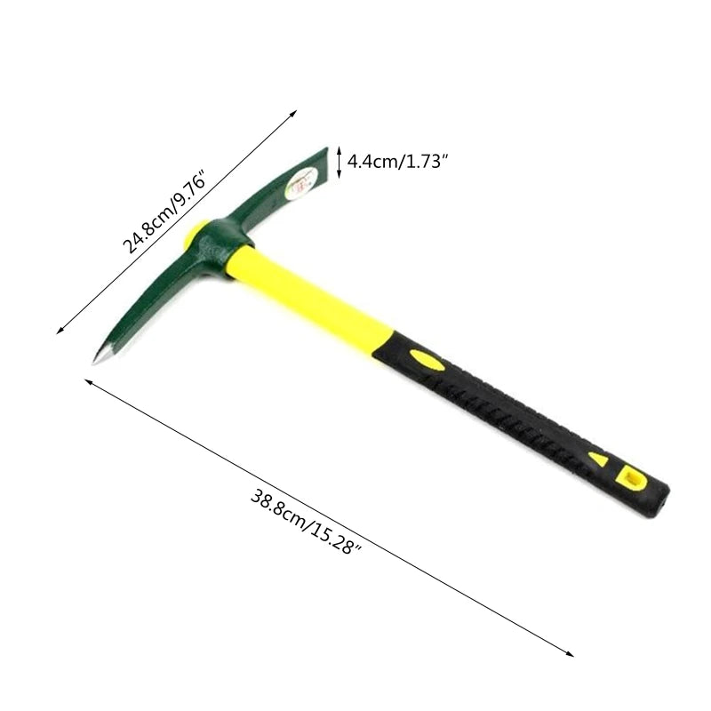 Portable Mattock Fiberglass Handle Pick Axe Agriculture Hand Tools Labor-saving